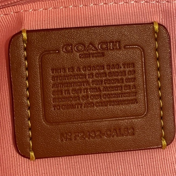 Coach Pink Canvas Shoulder Bag - Picture 7 of 9